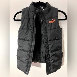 Puma Boys Girls Puffer Vest Size 8, Color: Black